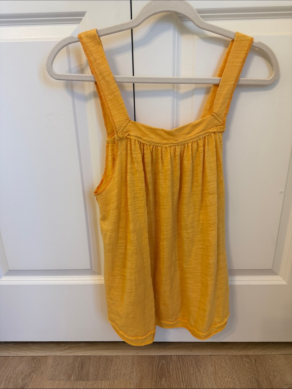 We The Free Yellow Gathered Front Tank Top